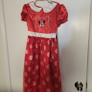 NWTvDisney Minnie Mouse Red and White Polka Dot Dress - Size 7/8l
